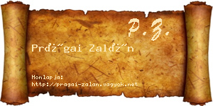 Prágai Zalán névjegykártya